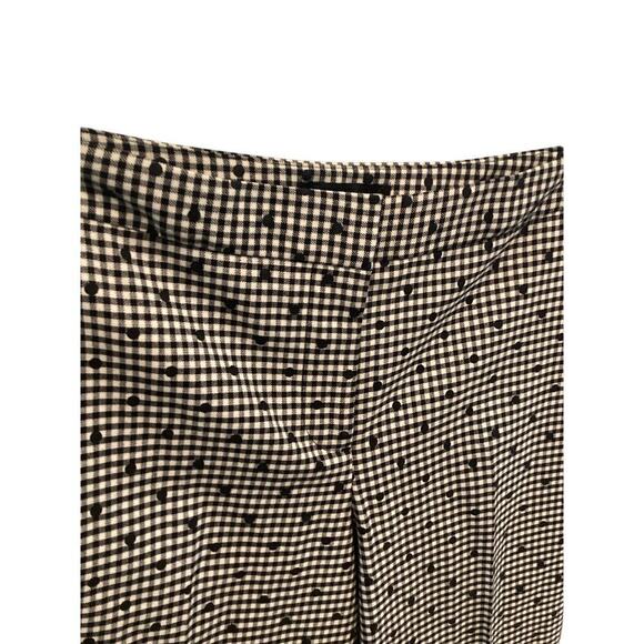 Talbots Womens Capri Pants Size 10P 10 Black White Bow Polka Dot Gingham Preppy - Picture 6 of 10